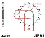 etzov koleko 16 zub. Vrobce JT. JTF566.16 JT nahrazeno JFT513.16 JT