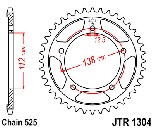 etzov rozeta 42 zub. Vrobce JT. JTR1304.42 JT
